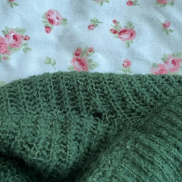 green varsity stripe knit sweater - Picture 3 of 4